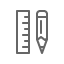 ruler and pencil icon